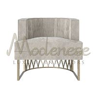 Contemporary armchair Eclectic fabricleathercustom