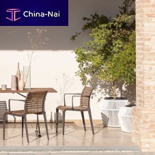 Contemporary garden chair M21_Ooutdoorashcast aluminum base