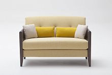 Contemporary sofa RESIDENTleatherbeigebeech