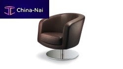 Contemporary club chair 2392 NUBIANleatherfabricswivel