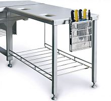 Stainless steel working table for the food industry