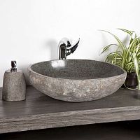 Countertop washbasin AAnatural stonecircularcontemporary
