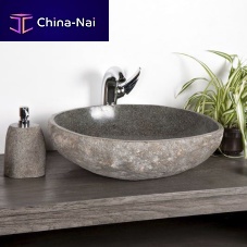 Countertop washbasin AAnatural stonecircularcontemporary