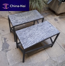 Contemporary garden bench EMPREINTESsteelfiber-reinforced concretecustom