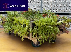 Metal planter AG ECO HUERTOSrectangularwheeledcontemporary
