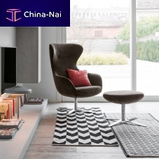 Contemporary armchair MADAMEleatherfabricsteel