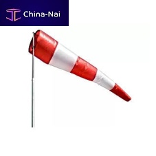 Airport windsock with mastinternally illuminated