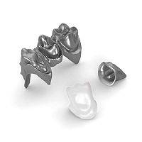 Titanium dental prosthesis CoCrPMMAzirconia