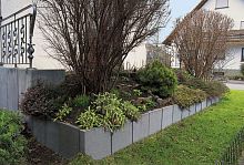 Solid concrete block Lfor retaining walls