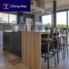 Contemporary kitchen  LA CARTEwoodennatural stoneisland