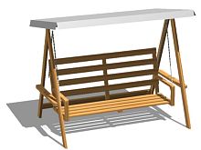 Wooden garden swing seat 072117self-supporting