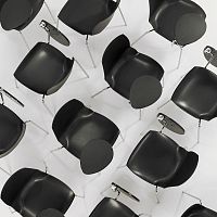 Contemporary chair KALEIDOS indoorpolyamidesteel base
