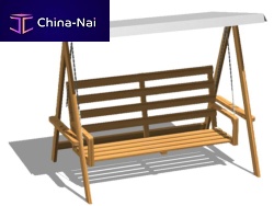 Wooden garden swing seat 072117self-supporting