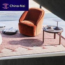 Contemporary armchair JOLIEfabricgrayorange