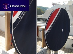 Protective cover for sailboatshelm wheel
