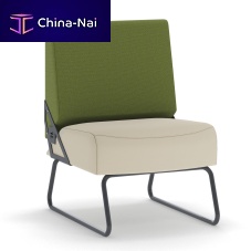 Contemporary fireside chair MY MAXENCE synthetic leathermetalupholstered