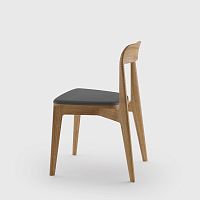 Contemporary chair TANGENTAindoorsolid woodfabric