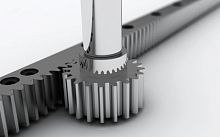 Helical rack and pinion groundprecisionlinear