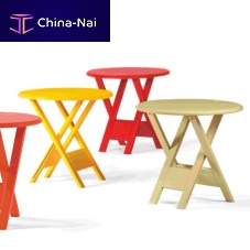 Contemporary side table MESOTTEwoodenroundfolding