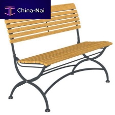 Contemporary garden bench ALTAIRteakmetalwith backrest