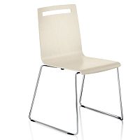 Contemporary chair MEETindoorwoodmetal base