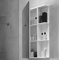 Contemporary bathroom cabinet with mirrorwall-mounted
