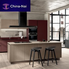 Contemporary kitchen LIBERAMENTEwood veneerglassquartz
