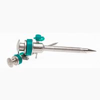 Laparoscopic trocar with insufflation tapwith sleeve
