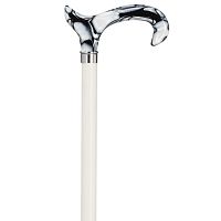 T-handle white cane 11639height-adjustable