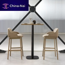 Contemporary stool Deep Stoolleatherfabricmetal base