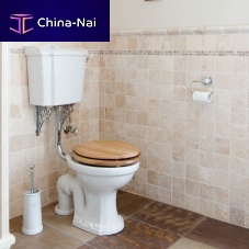 Free-standing toilet LON.TLCporcelainwith high tankhome