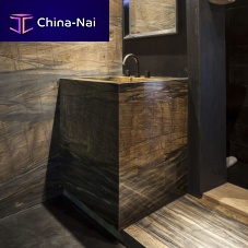 Free-standing washbasin natural stonecustomsquare