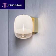 Contemporary wall light GONGoutdoorbrasschromed metal