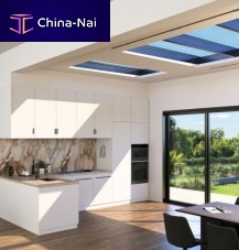Flat roof skylight MASTERLIGHTroofdouble-glazedwith skylight frame