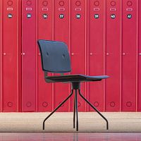 Industrial style chair DONindoorfabricsteel base
