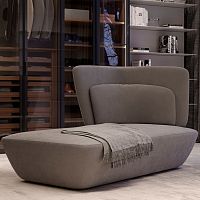 Contemporary chaise longue SOHO velvetgray