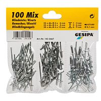 Box of 100 units rivet blindgray