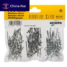 Box of 100 units rivet blindgray