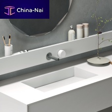 Washbasin mixer tap Seamless countertopstainless steelbathroom