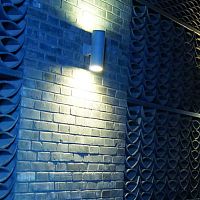 Contemporary wall light PILLARoutdooraluminumglass