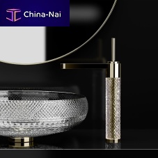 Washbasin single-handle mixer tap CWTcountertopbrasscrystal