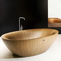 Oval bathtub LAGUNA PEARLfree-standingwooden