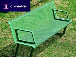 Contemporary public bench P72metalwith backrestwith armrests