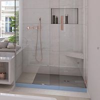 Square shower base FUNDO INTEGROabove floortileableflush