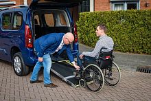 Minivan wheelchair accessible vehicle Citron Berlingogasrear-entry