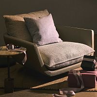 Contemporary armchair Rua Ipanemafabricleatherfeather