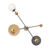 Contemporary wall light THE SCARABindoorsteelbronze