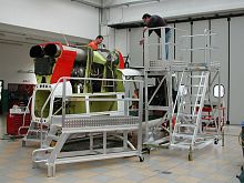 Runway stepladder maintenancefor helicopter