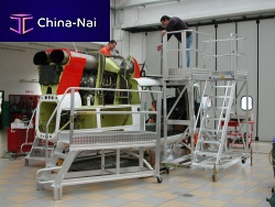 Runway stepladder maintenancefor helicopter