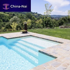 Acrylic pool steps with non-slip